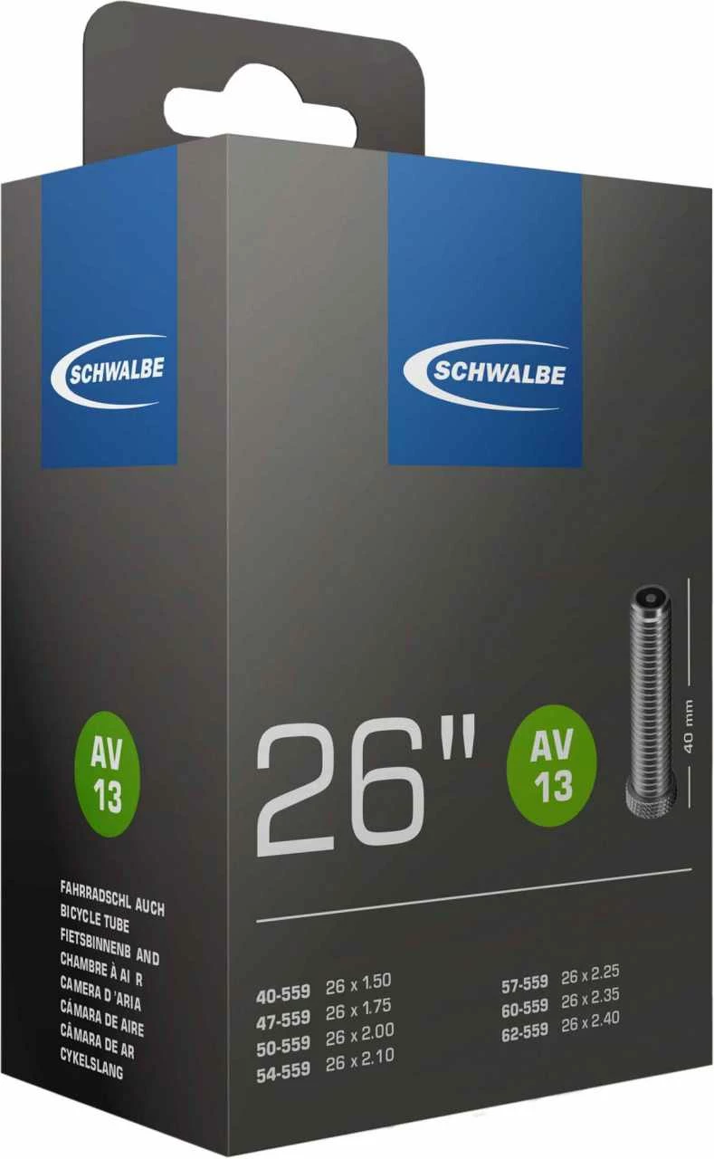 Chambre à Air Schwalbe 26x1.5-2.5 S AV13 40 Mm No. 13 (26") 1 Chambre à Air Schwalbe 26x1.5-2.5 S AV13 40 Mm No. 13 (26")