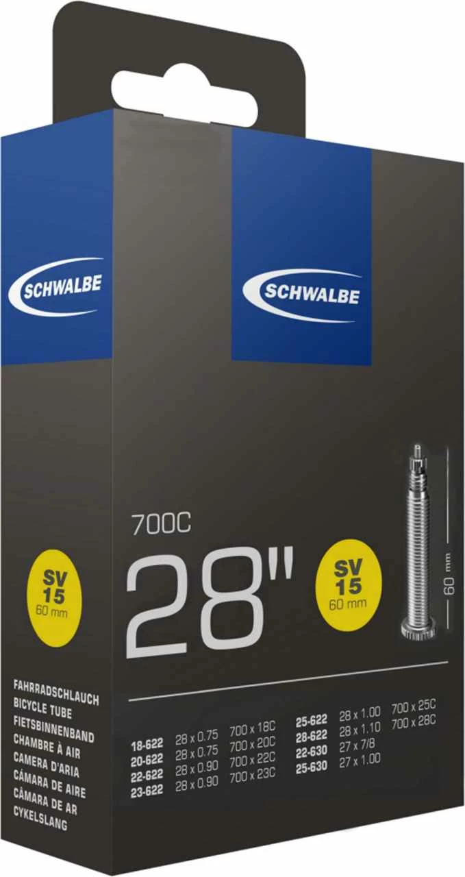 Schwalbe Tuyau SV 15 Long, 28x3/4-1 1/8" 18/28-622/630 SV60mm 1 Schwalbe Tuyau SV 15 Long, 28x3/4-1 1/8" 18/28-622/630 SV60mm