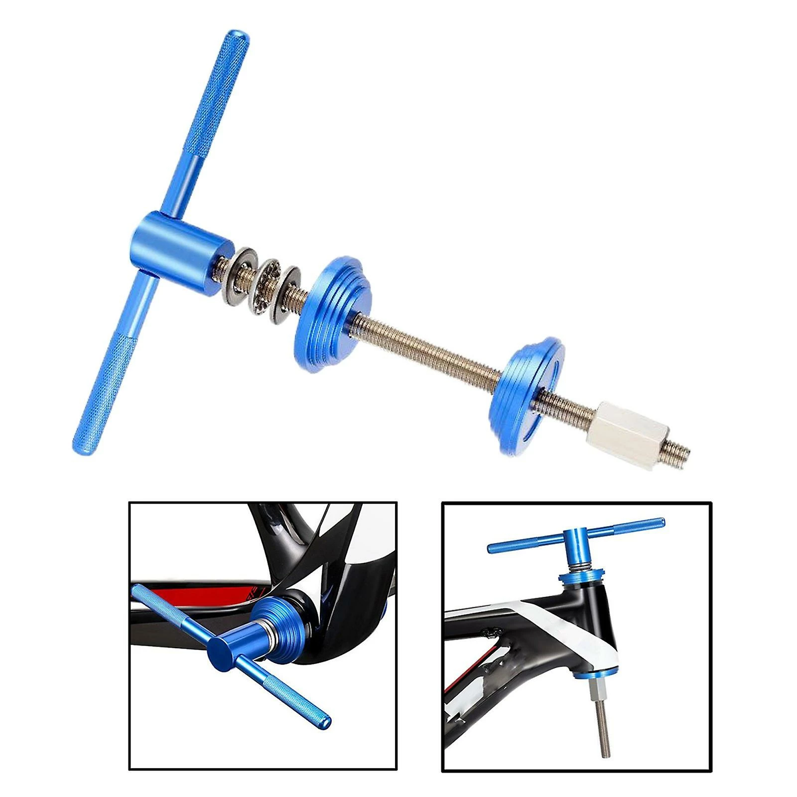 Mickcara Outil D’installation De Presse De Casque De Vélo Et De Pédalier, Outil D’entrée De Presse De Casque De Vélo, Accessoires De Réparation De Vélo 1 Mickcara Outil D’installation De Presse De Casque De Vélo Et De Pédalier, Outil D’entrée De Presse De Casque De Vélo, Accessoires De Réparation De Vélo