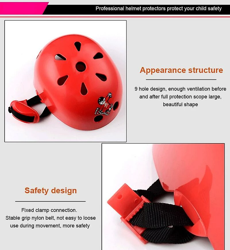 BESTORE 7 Pièces Roller Skating Sports Pour Enfants Casque D'extérieur Set In Red 3 BESTORE 7 Pièces Roller Skating Sports Pour Enfants Casque D'extérieur Set In Red – Image 3