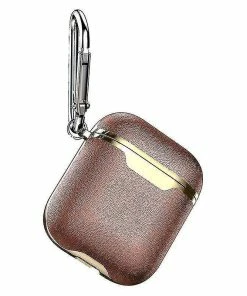 HSKMALL Housse De Protection Casque Vélo Pour Airpods-etui Or Marron