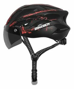 Unbranded Casque De Cyclisme Avec Lunettes Casque De Vélo Monobloc Vtt Acc