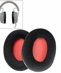 Unbranded 2 Pcs Pour Kingston Khx-hscp / Hyperx Cloud Ii Coussins Casque Coussin Flanelle Rouge Filet Éponge Housse