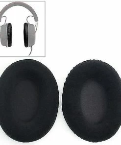 Unbranded 2 Pcs Pour Kingston Khx-hscp / Hyperx Cloud Ii Casque Coussins Flanelle Noir Net Éponge Cove