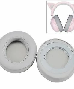 Unbranded 2 Pcs Pour Razer Kraken 7.1 V2 Pro Casque Coussins Éponge Gris Net Cover Earmuffs Replacemm