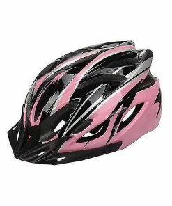 Unbranded Casques De Vélo Vélo Adulte Vélo VTT Hommes Dames Casque De Sécurité Réglable (Rose Et Noir)