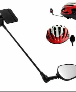 Unbranded Vélo 45mm Rétroviseur Arrière Avec 240mm Bras Casque De Vélo Vue Arrière Montage