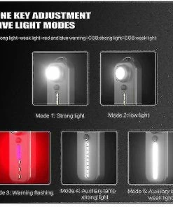 Unbranded Lumière De Vélo Rechargeable Led Feux Avant Et Arrière, Lumières Puissantes Imperméables Et Antichocs, Lumières De Casque -Pédales de vélo Soldes Boutique 356753519 max