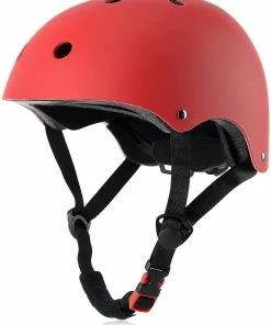 WOSAWE Casque De Vélo Pour Enfants, Réglable Et Multi-sport, Du Tout-petit à La Jeunesse, Rouge-moyen