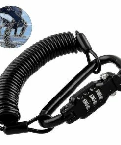 Unbranded Casque De Moto Serrure & Câble, Heavy Duty Universal Combination Lock Cable Caribeaner Lock Motorcyc