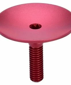 WOSAWE Casque De Vélo Top Cap Alliage D’aluminium Pour Tube De Fourche De 28,6 Mm, Rouge