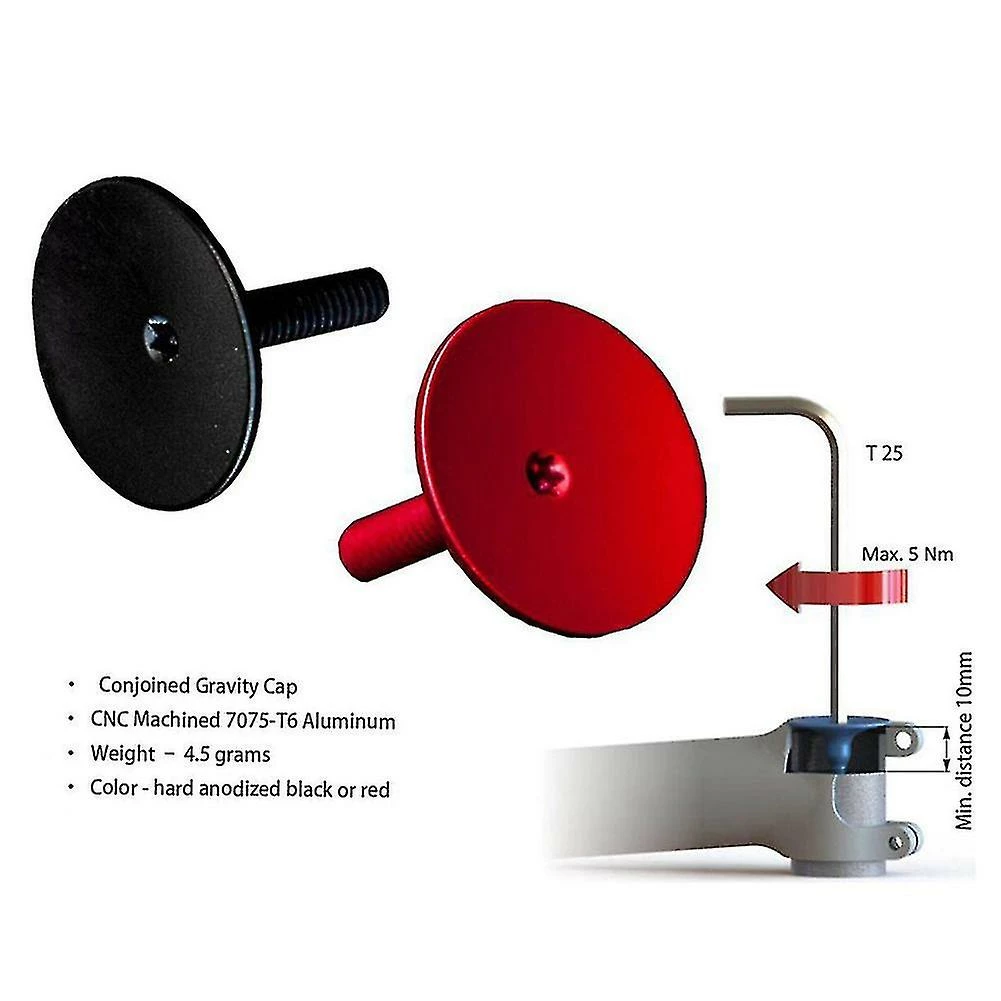 WOSAWE Casque De Vélo Top Cap Alliage D’aluminium Pour Tube De Fourche De 28,6 Mm, Rouge 3 WOSAWE Casque De Vélo Top Cap Alliage D’aluminium Pour Tube De Fourche De 28,6 Mm, Rouge – Image 3