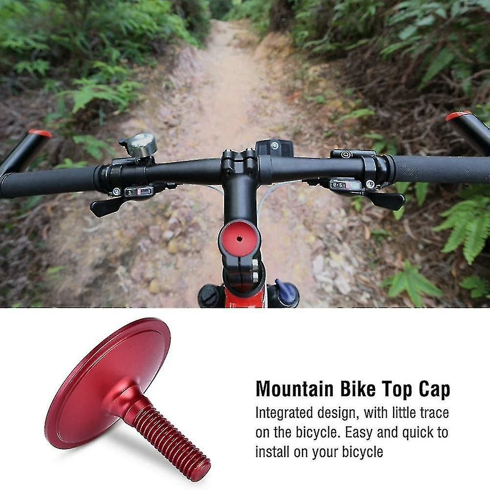 WOSAWE Casque De Vélo Top Cap Alliage D’aluminium Pour Tube De Fourche De 28,6 Mm, Rouge 5 WOSAWE Casque De Vélo Top Cap Alliage D’aluminium Pour Tube De Fourche De 28,6 Mm, Rouge – Image 5