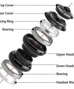 Unbranded Muqzi 1 1/8 « Casque Compatible Avec Tube Droit Non Fileté De 28,6 Mm, Or -Pédales de vélo Soldes Boutique 432327561 max