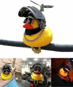 Unbranded Accessoires De Moto Corne De Vélo Mignon Petit Canard Jaune Airscrew Casque Debout Canard Vélo Vélo Moteur Cyclisme Décoration De Vélo Accessorie