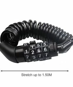 Tib Vélo Casque Serrure Code Mot De Passe Vélo Combinaison Serrure Vélo Câble Serrure Tough Sécurité Codé Câblage Vélo Serrure De Sécurité