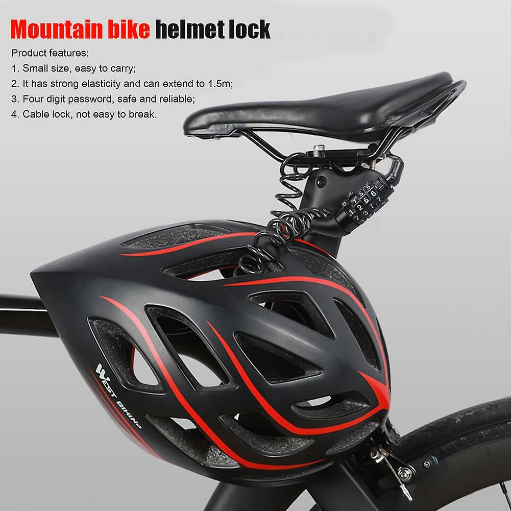 Tib Vélo Casque Serrure Code Mot De Passe Vélo Combinaison Serrure Vélo Câble Serrure Tough Sécurité Codé Câblage Vélo Serrure De Sécurité 4 Tib Vélo Casque Serrure Code Mot De Passe Vélo Combinaison Serrure Vélo Câble Serrure Tough Sécurité Codé Câblage Vélo Serrure De Sécurité – Image 4