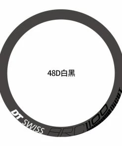 48D White Black -READU Vélo Autocollants Vélo De Route DT ARC1100 Roue Ensemble Autocollants Vélo Jante Décalcomanies Vélo - Avis / Test