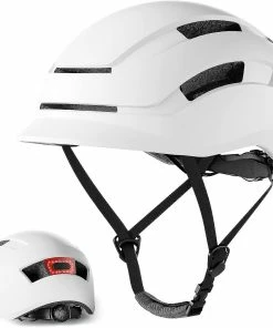 Unbranded Casque De Vélo Adulte Hommes Femmes Casque De Vélo De Cyclisme Avec Lumière Led Arrière