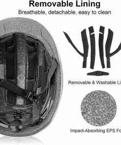 Unbranded Casque De Vélo Adulte Hommes Femmes Casque De Vélo De Cyclisme Avec Lumière Led Arrière -Pédales de vélo Soldes Boutique 507646494 max