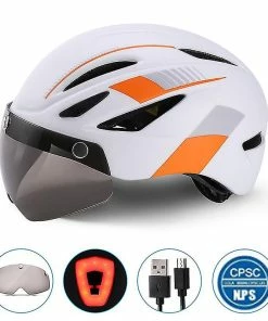 Unbranded Ltcmfc Bike Helme Avec Lunettes Magnétiques Détachables Casque De Vélo De Montagne Réglable Équipement De Cyclisme 52-62cm