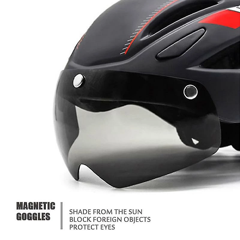 Unbranded Ltcmfc Bike Helme Avec Lunettes Magnétiques Détachables Casque De Vélo De Montagne Réglable Équipement De Cyclisme 52-62cm 3 Unbranded Ltcmfc Bike Helme Avec Lunettes Magnétiques Détachables Casque De Vélo De Montagne Réglable Équipement De Cyclisme 52-62cm – Image 3