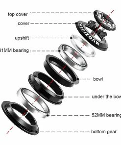 Unbranded Muqzi 44-56mm Vélo Intégré Casque Conique Tube Droit Fourche -Pédales de vélo Soldes Boutique 550465205 max