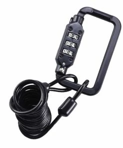 Unbranded Casque De Vélo Serrure Mini Portable Antivol Réinitialisable 3 Chiffre Vélo Cyclisme Ressort Combinaison Câble Voyage Bagage Crochet Boucle Dispositif Sécurisé