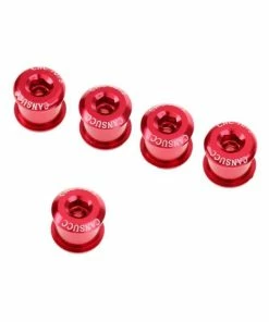 5pcs Chainwheel Boulons Roue à Chaîne Alliage Vélo VTT Écrou Pédalier Seule Chaîne Roue Vis à Bras Manivelle M8x7mm Roug - Avis / Test