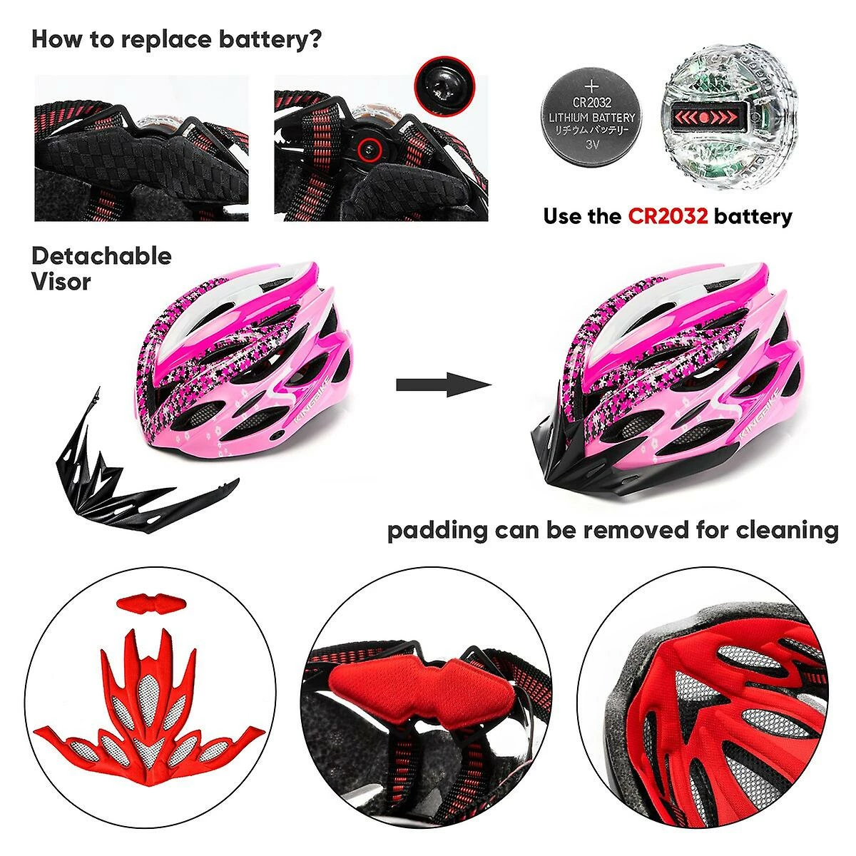 Unbranded Casque De Cyclisme Casco Mtb Casque De Vélo Rose Road Mountain Ultralight Casque De Vélo De Grande Taille Pour Hommes Femmes 4 Unbranded Casque De Cyclisme Casco Mtb Casque De Vélo Rose Road Mountain Ultralight Casque De Vélo De Grande Taille Pour Hommes Femmes – Image 4