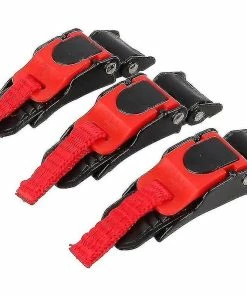 Nufasion Boucle De Casque, Casque De Moto Speed Clip Quick Release Chin Strap Button Pull Buckle Bicycle (1sets-rouge + Noir)