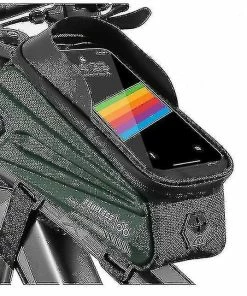 Unbranded Sac De Support De Téléphone De Vélo Grande Capacité Tpu écran Tactile Casque Trou Cyclisme Téléphone Montage Top Tube Pochette Accessoires De Vélo Pour Smartphone Moins De 7,0 ''