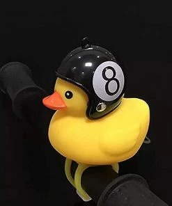Unbranded Mignon Casque Canard Vélo Cloche Avec Led Lumière Caoutchouc Canard Vélo Guidon Cornes Drôle Accessoires De Vélo
