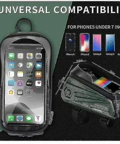 Unbranded Sac De Support De Téléphone De Vélo Grande Capacité Tpu écran Tactile Casque Trou Cyclisme Téléphone Montage Top Tube Pochette Accessoires De Vélo Pour Smartphone Moins De 7,0 '' -Pédales de vélo Soldes Boutique 642438796 max