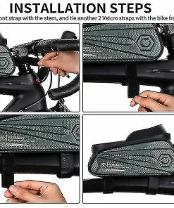 Unbranded Sac De Support De Téléphone De Vélo Grande Capacité Tpu écran Tactile Casque Trou Cyclisme Téléphone Montage Top Tube Pochette Accessoires De Vélo Pour Smartphone Moins De 7,0 '' -Pédales de vélo Soldes Boutique 642438997 max