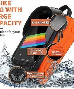 Unbranded Sac De Support De Téléphone De Vélo Grande Capacité Tpu écran Tactile Casque Trou Cyclisme Téléphone Montage Top Tube Pochette Accessoires De Vélo Pour Smartphone Moins De 7,0 '' -Pédales de vélo Soldes Boutique 642441833 max