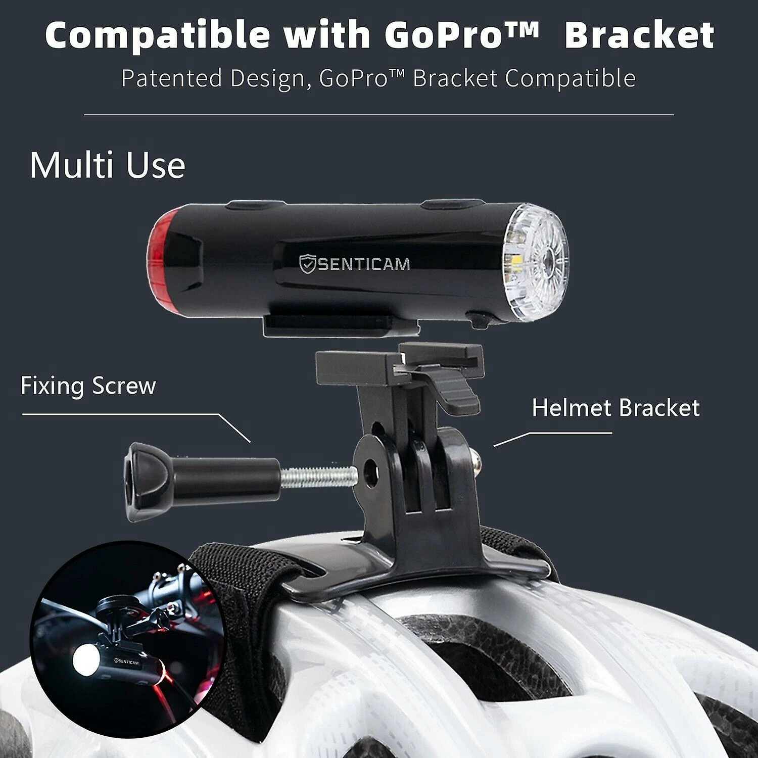 Unbranded Casque De Vélo Light Best Usb Rechargeable Bicyclette Mtb Front Back Light Senticam 5 Unbranded Casque De Vélo Light Best Usb Rechargeable Bicyclette Mtb Front Back Light Senticam – Image 5