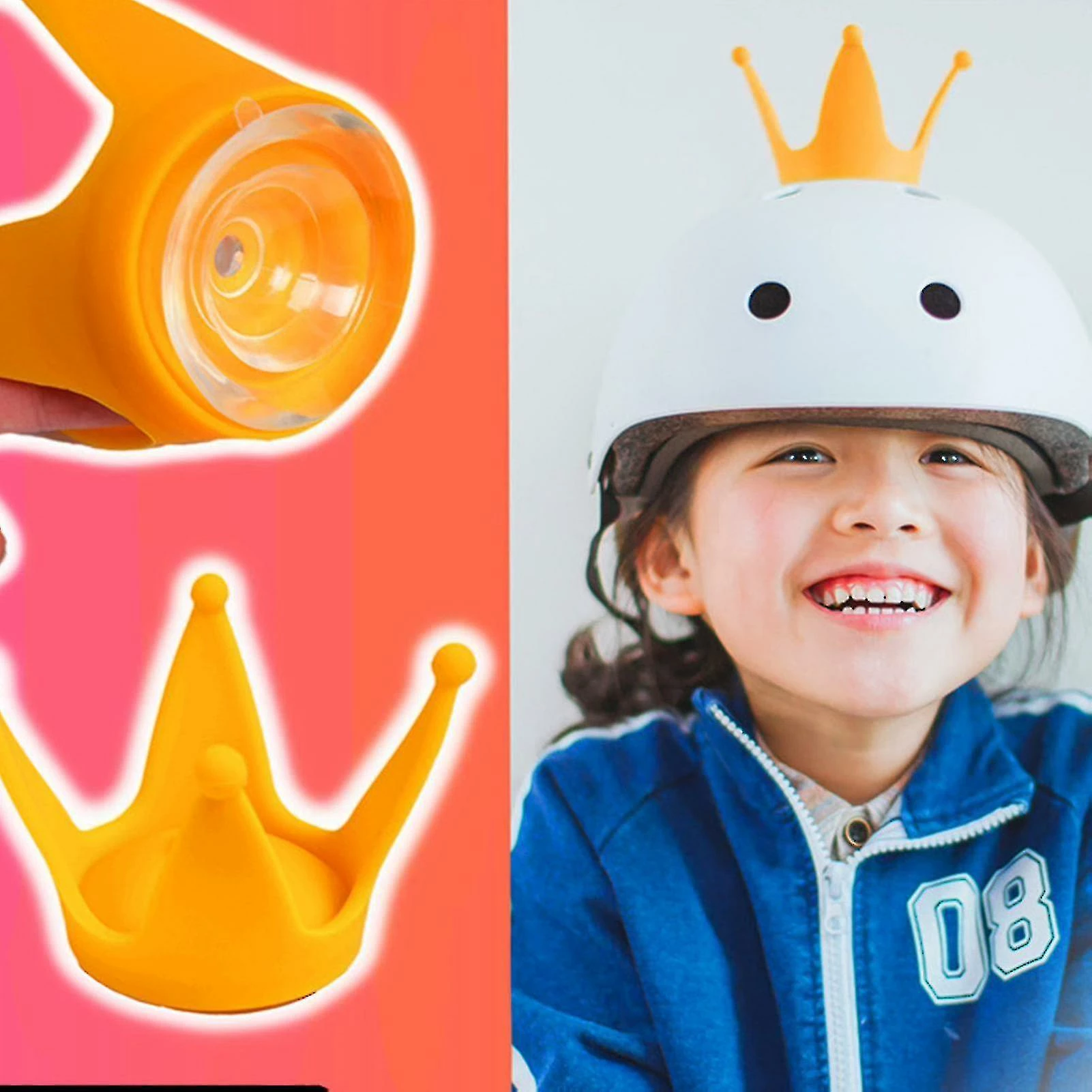 Unbranded Casque Couronne Décor Avec Ventouse Silicone Mignon Casque Moto Couronne Pour Enfants 3 Unbranded Casque Couronne Décor Avec Ventouse Silicone Mignon Casque Moto Couronne Pour Enfants – Image 3