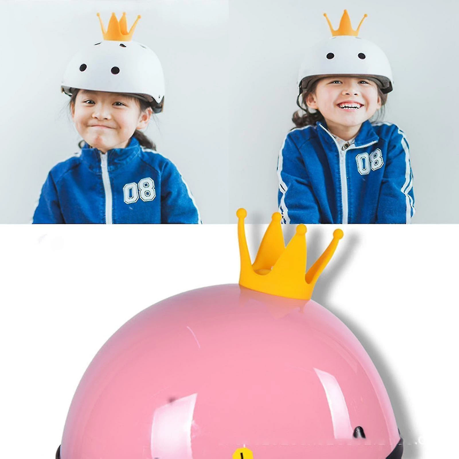 Unbranded Casque Couronne Décor Avec Ventouse Silicone Mignon Casque Moto Couronne Pour Enfants 4 Unbranded Casque Couronne Décor Avec Ventouse Silicone Mignon Casque Moto Couronne Pour Enfants – Image 4