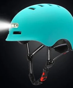 Unbranded Casque De Vélo Casque De Moto Avec Lumière D’avertissement éclairée Pour Les Enfants Adultes (s 48-53cm, Bleu)