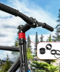 Unbranded 5pcs Fibre De Carbone Bicyclettes Casque Entretoises Set Threadless Bike Front Stem Fork -Pédales de vélo Soldes Boutique 731369013 max 2