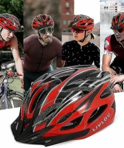 Unbranded Casque De Vélo Livlov V1 Pour Adultes Avec Visière Et Coussin Amovibles, 18 évents, Casque De Vélo Léger Réglable De 56 à 62 Cm -Pédales de vélo Soldes Boutique 767765528 max