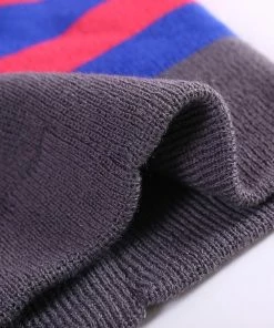 Unbranded Casquette De Casque Compatible Bluetooth Tricotée D’hiver Chaude Et Rayée Assortie Aux Couleurs -Pédales de vélo Soldes Boutique 776473189 max