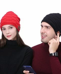 Unbranded Tricoté Velvet Hiver Chaud Sans Fil Bluetooth-compatible Casque Casque Musique Casque Chapeau Pour Nuit Courir Pêche Sports De Plein Air Voyage Couvre-chef Sup -Pédales de vélo Soldes Boutique 776473321 max 1