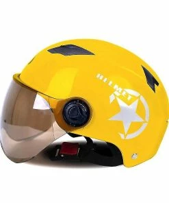 Unbranded Voiture électrique Casque Scooter Vélo Visage Ouvert Demi Baseball Cap Anti-uv Sécurité Casque De Vélo Casque Réglable