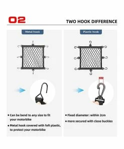 Unbranded Rhinowalk Support De Casque De Moto Net 8 Crochets En Plastique Porte-filet De Moto à Bagages Mesh Storage Tr -Pédales de vélo Soldes Boutique 777668058 max