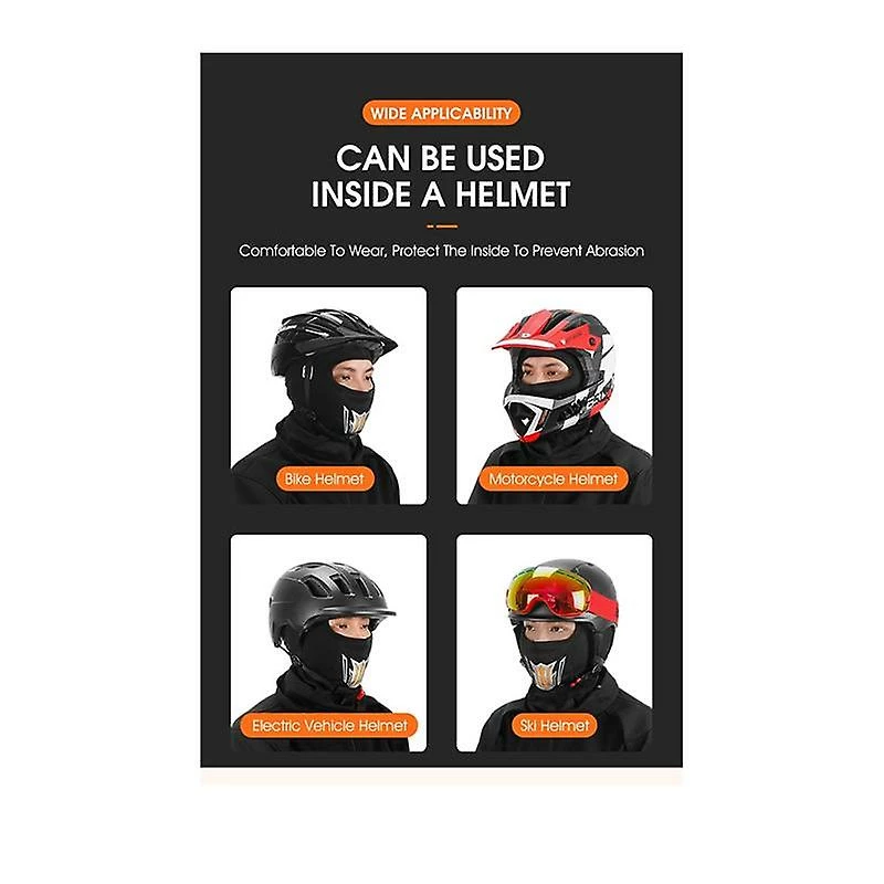 Unbranded Warm Face Bike Mask Anti-dust Imperméable à L’eau Coupe-vent Complet Couverture Faciale Chapeau Cou Casque Masque Balaclavas 4 Unbranded Warm Face Bike Mask Anti-dust Imperméable à L’eau Coupe-vent Complet Couverture Faciale Chapeau Cou Casque Masque Balaclavas – Image 4
