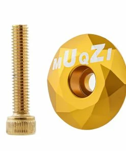 Unbranded Casque Tige Vélo Couverture De Casque Avec Vis M6x30mm Pour Accessoire De Vélo Pliant De Route, Or