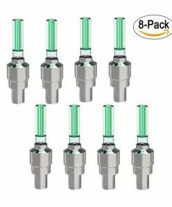 8 PCS Green -Lampe Fluorescente à Accrocher Sur Le Gonfleur De Roue De Vélo,éclairage En Forme De Buse à Poser Sur La Valve - Avis / Test