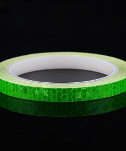 Alisili 1cm * 8m Autocollants De Vélo Ruban Réfléchissant Fluorescent VTT Vélo Bandes De Vélo Cyclisme Bandes De VTT Pour Casque De Vélo Moto Scooter